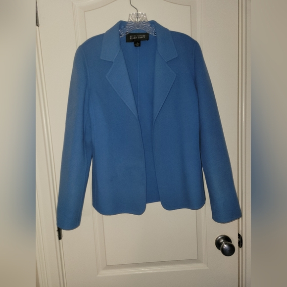Linda Allard Ellen Tracy Wool Blue Jacket
